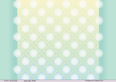 White Daisies in Blue and Yellow