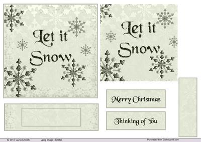 Let It Snow in Grey Snowflakes