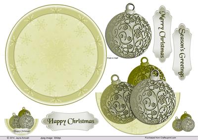 3 Baubles 6 - Rocker Card