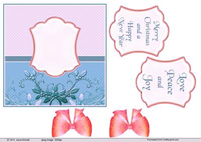 Holly and Polka Dot 6x6 Card Front