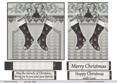 Christmas Stockings and Wreath 3