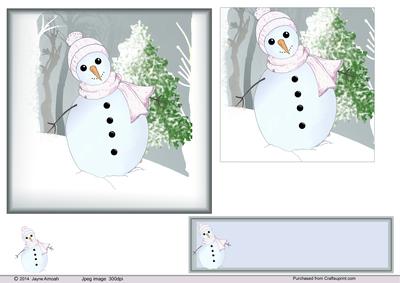 Snowman at Dusk