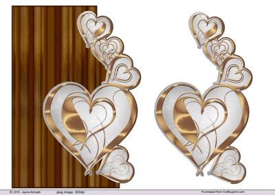 Linked Hearts in Gold 5 -browns