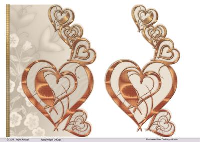 Linke Heart 6 Floral Background