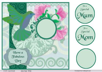 Humming Bird and Flowers -to a Special Mum/mom
