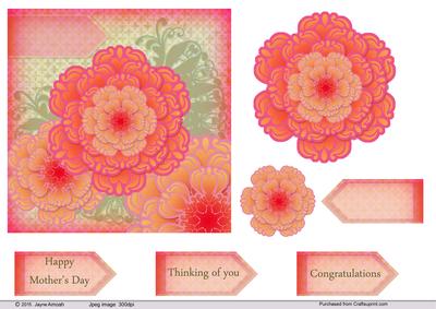 Vintage Pink Floral Topper