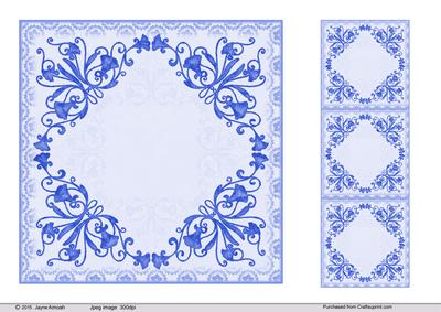 Floral Corner Card Blanks-3