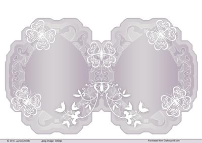 Butterflies and Florals in Pale Purple and White-blank