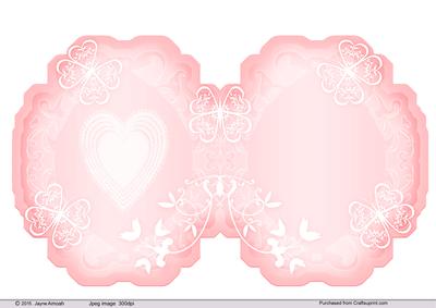 Butterflies and Florals in Pale Pinks and White