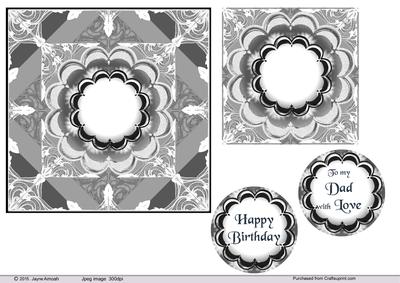 Decorative Tile in Black Monotones