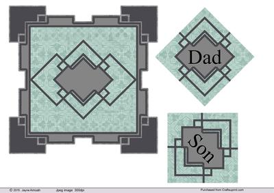Art Deco Frame Topper for Dad or Son