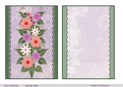 Mixed Flowers - a Floral Arrangment and Insert