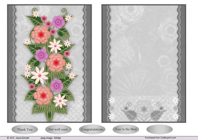 Mixed Flowers - a Floral Arrangement and Insert-3