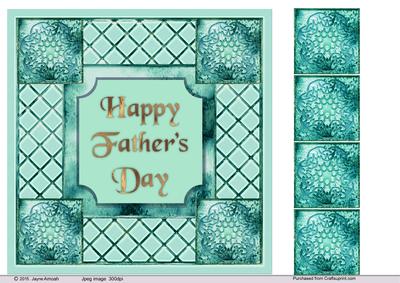 Happy Father's Day -teal-02