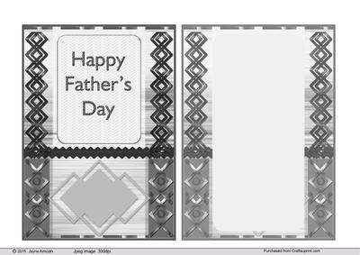 Happy Father's Day with Insert 3-b&w