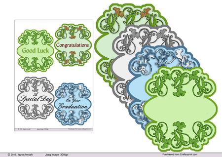 Stylised Floral Sentiment Labels in Jpeg and Png