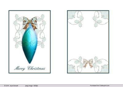 Christmas Blue Bauble and Insert