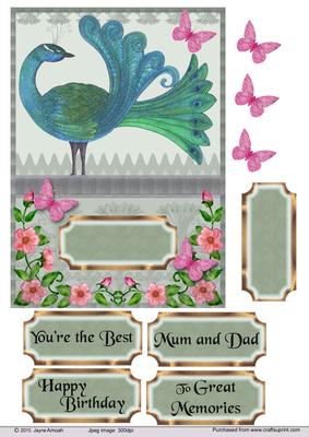 Peacock and Butterflies