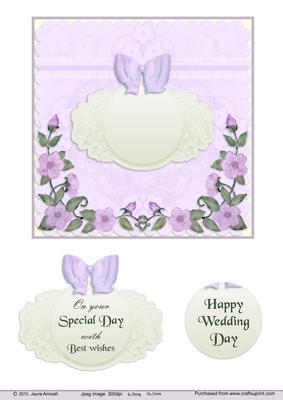 Wedding Floral Topper-lilac and Cream