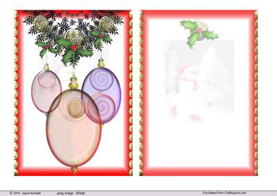 3 Tranparent Christmas Baubles + Insert