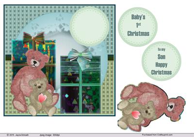 Bab's First Christmas- Teddies and Presents