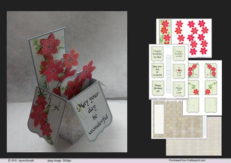 Box of Flowers 3D Card