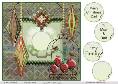 Christmas Decorations with Birdcage