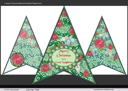 Teepee - Christmas Poinsettia and Baubles