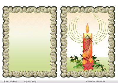 Christmas Candle with Florals 1