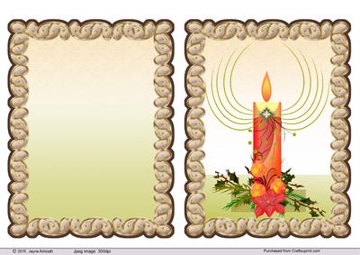 Christmas Candle with Christmas Florals 2