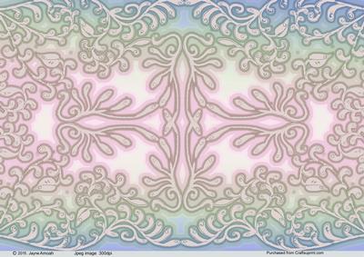 Foliage in Pinks- Blues and Greens 2