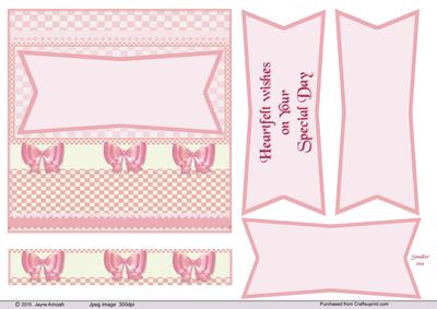 50s Style Card in Pinks 1