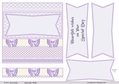 50s Style Card in Pale Purple