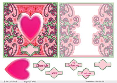 Valentine Topper in Pinks and Green