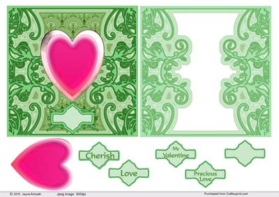 Valentine Topper in Bright Greens
