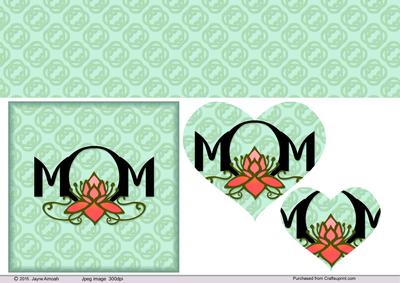 Mom with Lotus Flower Design