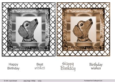 2 Framed Dog Skethes