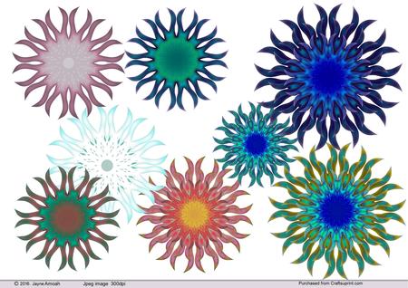 Digital Flowers in Png Format.