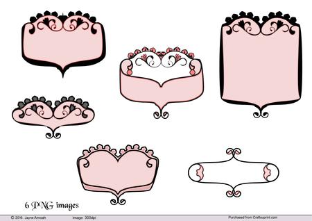 Labels-dark Grey and Pinks