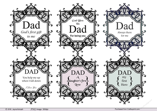 Dad sentiments Png labels