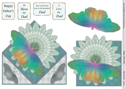 Fathers Day topper-buterflies