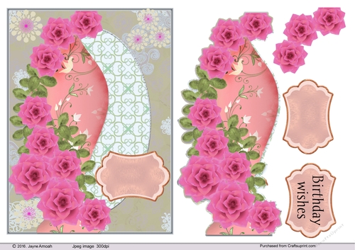 Floral vase with Roses 3