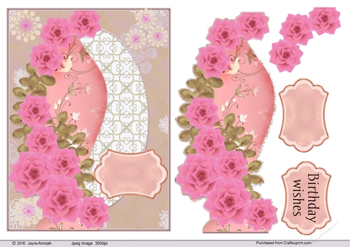 Floral vase with Roses 4