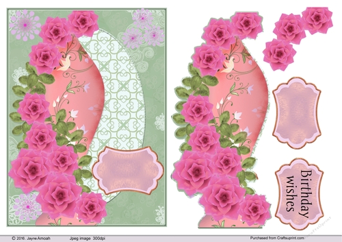 Floral vase with Roses 5