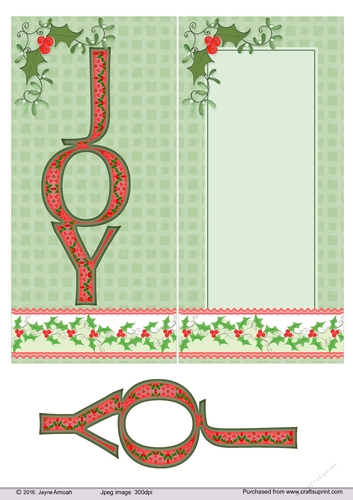 JOY at christmas - small DL card