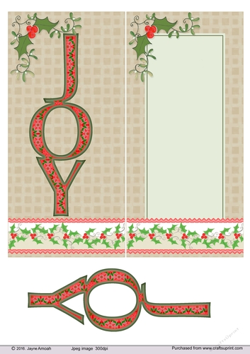 JOY at christmas 2- small DL card