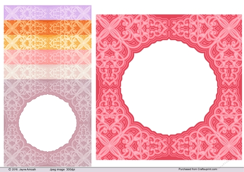 7x7in Decorative Embossed card Front with aperture 2