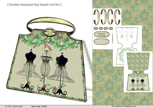 Christmas Bag - decorated manekin Kit 2