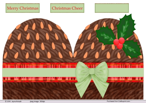 Christmas cake Shaped card