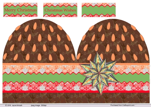 Christmas cake Shaped card 2